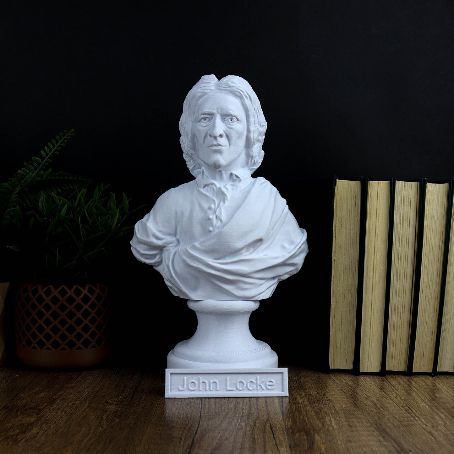 John Locke Bust, English English philosopher Statue, Sculpture Decoration