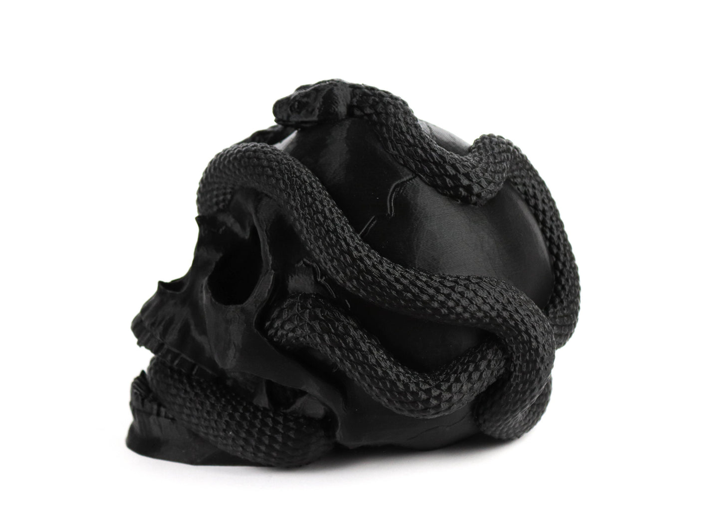 Skull and Snake Headphone Holder, Headset Stand, Bust, Sculpture, Decoration