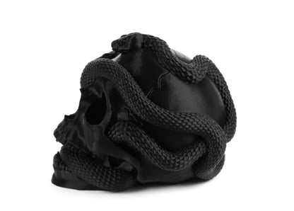 Skull and Snake Headphone Holder, Headset Stand, Bust, Sculpture, Decoration