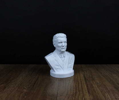 Josip Tito Bust, Historical Leader Sculpture for Bookshelf and Home Decor