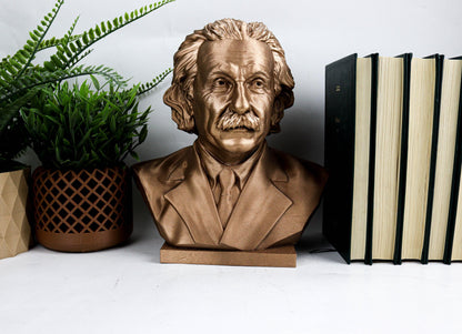 Albert Einstein 10"/25cm Bronze Painted Bust, German Physicist and Mathematician Desktop Statue