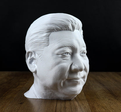 Xi Jinping Bust, China's President Sculpture, Headphone Desktop Decoration