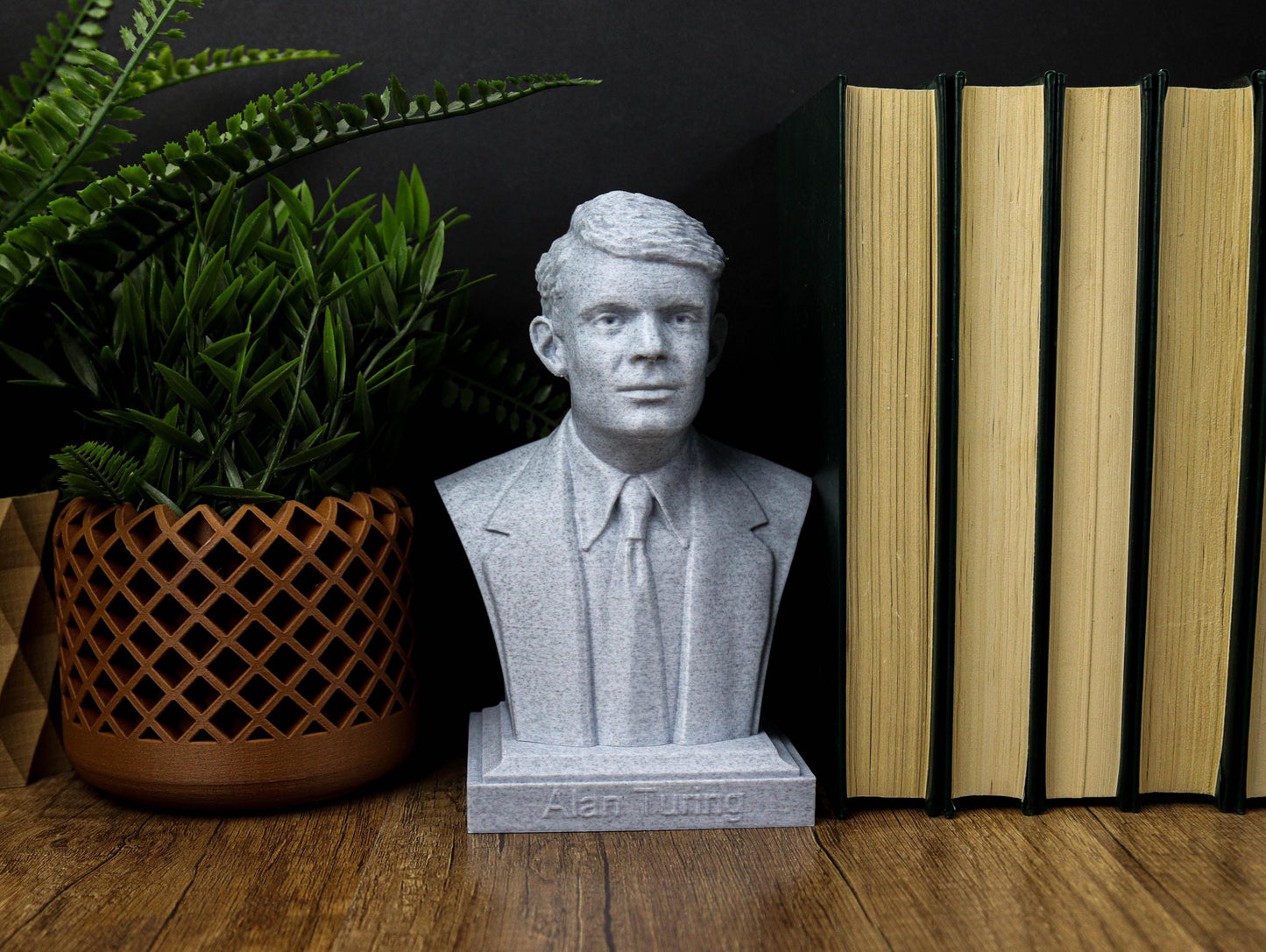 Alan Turing Bust, Enigma Codebreaker Statue, World War II Hero Sculpture