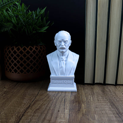 Rudyard Kipling Bust, British author Statue, Sculpture Decoration