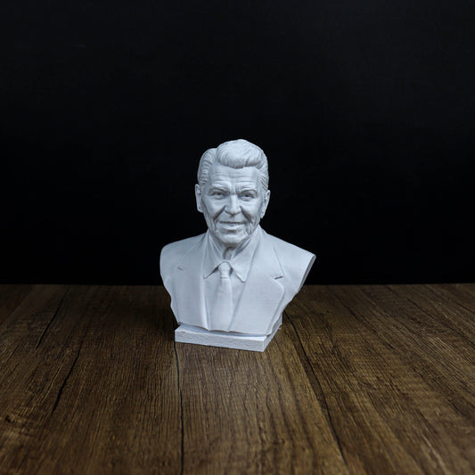 Ronald Raegan Bust, 40th President of the United States Sculpture, Presidential Home Decor