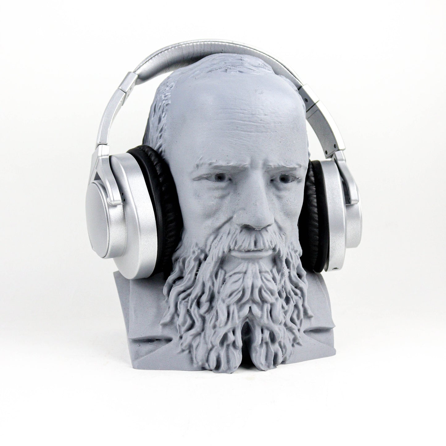 Fyodor Dostoevsky Headphone Holder, Russian Novelist Head Statue, Gift for Poetry