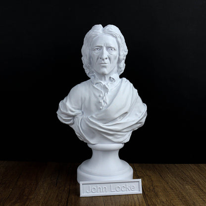 John Locke Bust, English English philosopher Statue, Sculpture Decoration