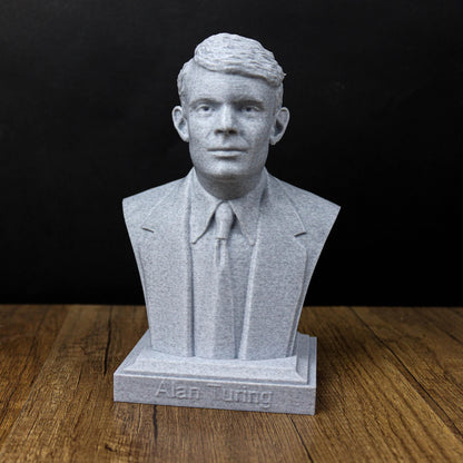 Alan Turing Bust, Enigma Codebreaker Statue, World War II Hero Sculpture