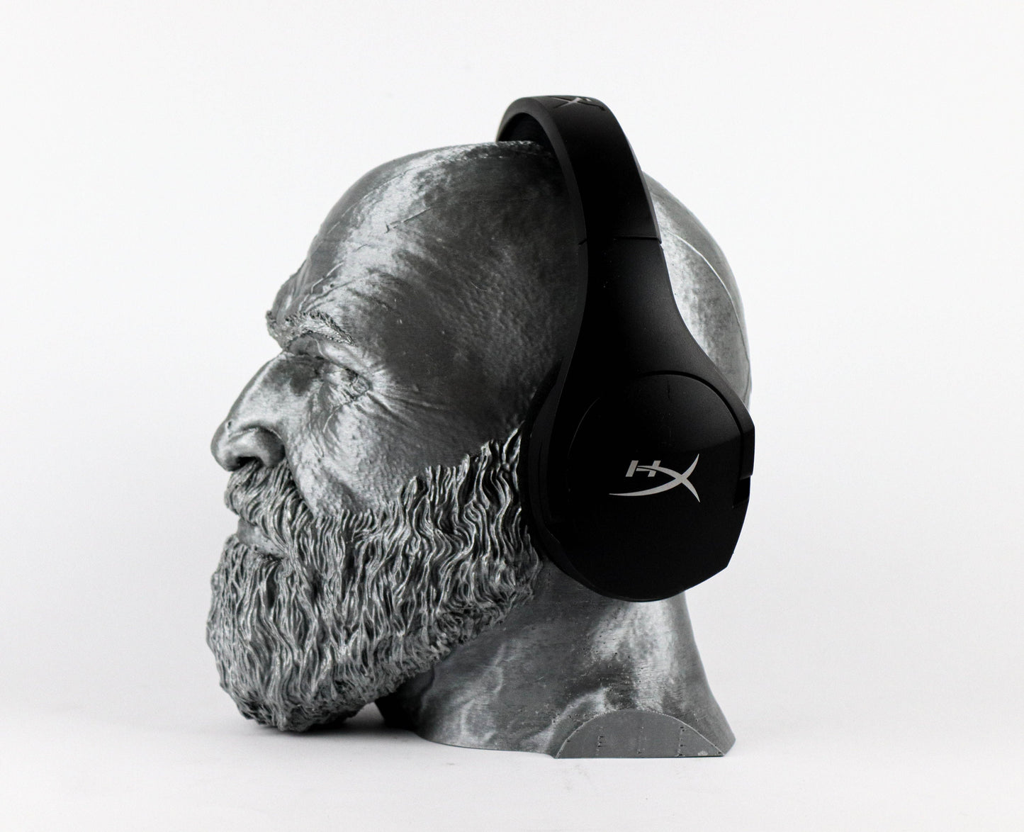 God of War Headphone Stand, Kratos Headphone Holder, Ragnarok Head, Gift for Gamer