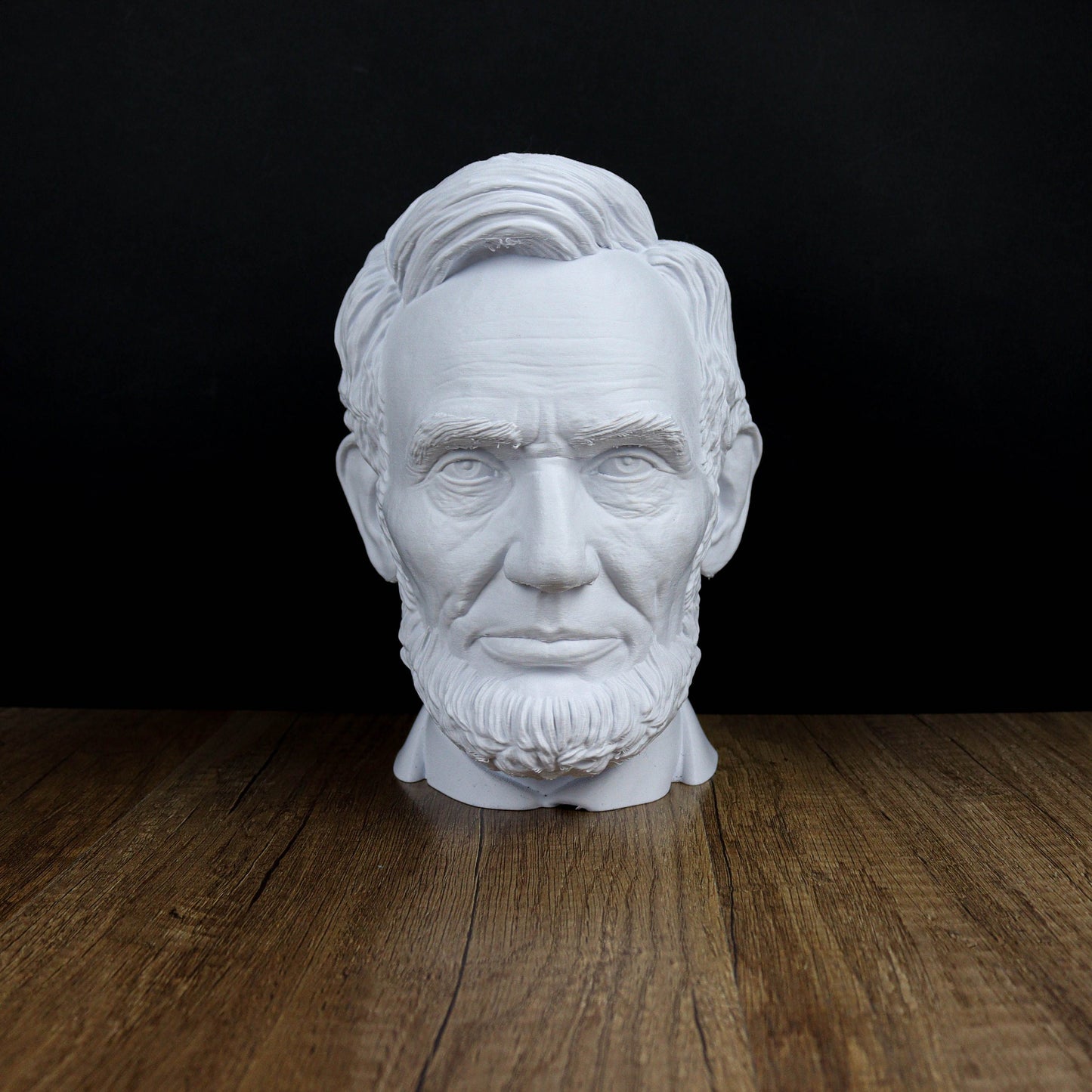 Abraham Lincoln Head Statue, Headphone Holder, Desktop Decor Headphone Stand Bust