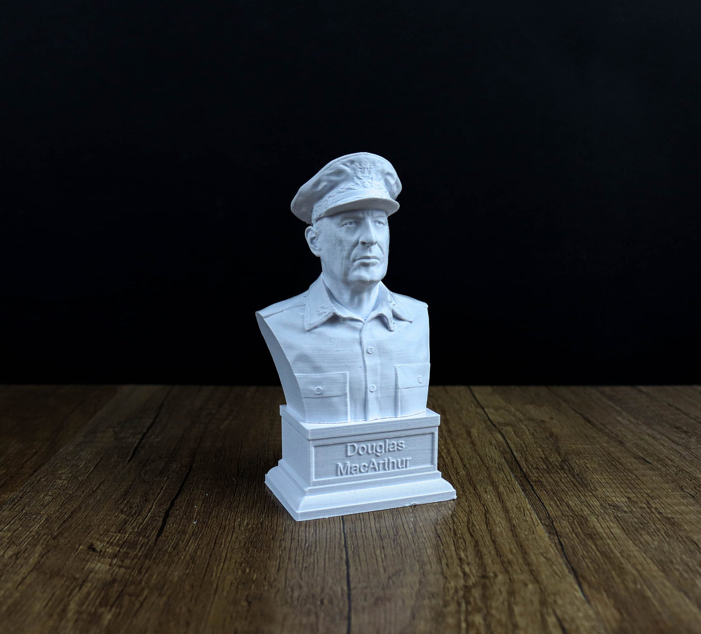 Douglas MacArthur Bust, World War II Military Sculpture, American Military Hero Decor