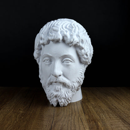 Marcus Aurelius Headphone Holder, Head Statue, Desktop Decor Headphone Stand, Bust