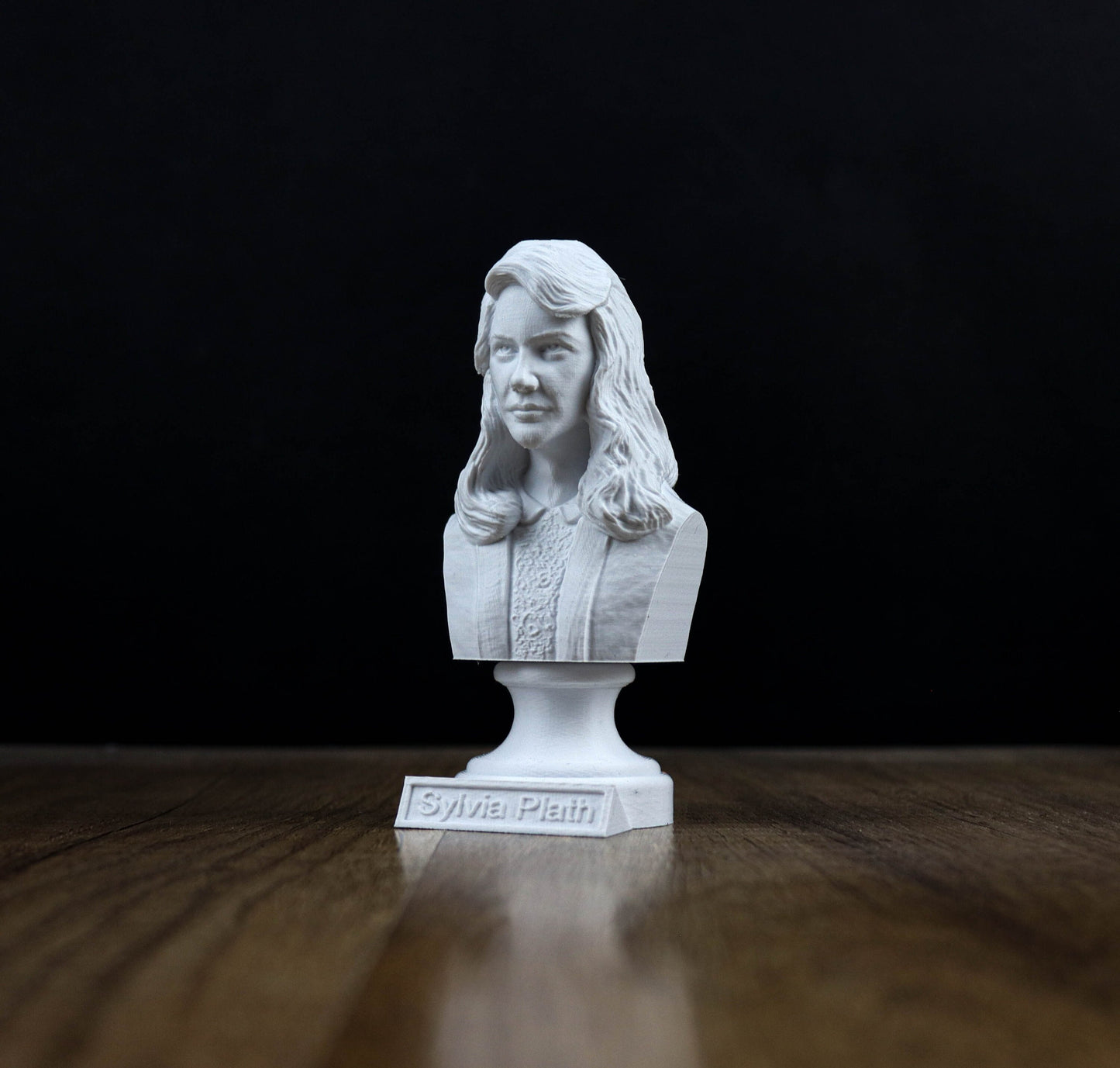 Sylvia Plath Bust, American Poet Statue, Sculpture Decoration, Home Decor, Book lover gift