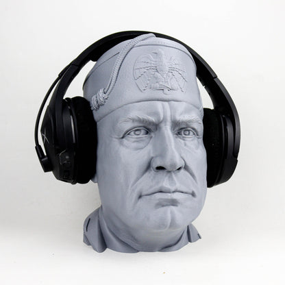 Benito Mussolini Bust, Il Duce Statue, Former Prime Minister of Italy Headphone Decor