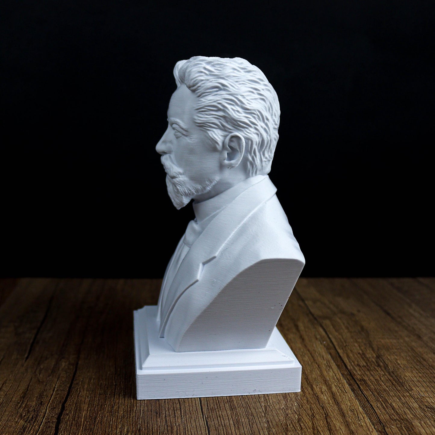 Anton Chekhov Bust, Russian Writer Sculpture, Bookshelf Decor for Literature Lovers
