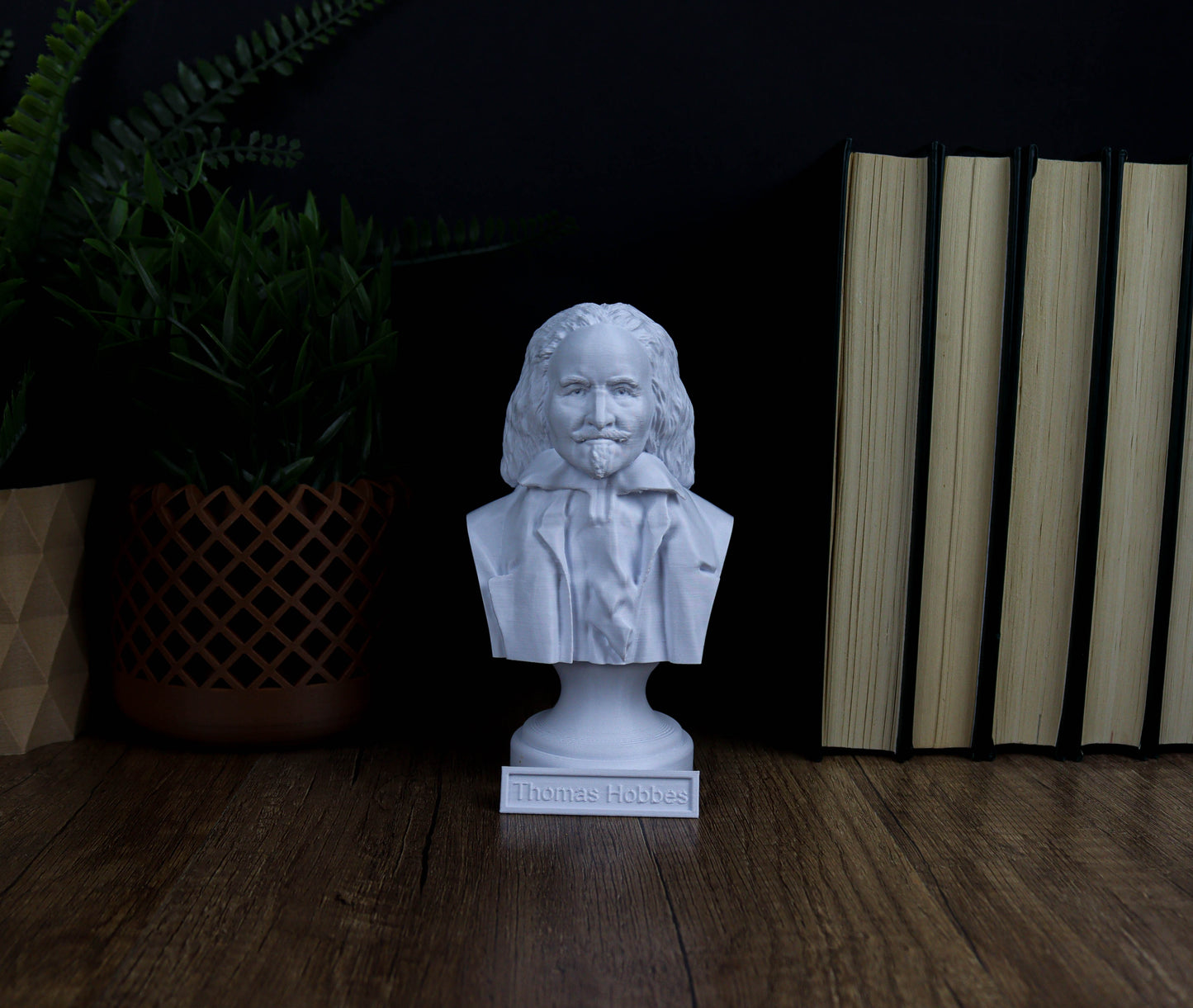 Thomas Hobbes, Bust, Philosopher Sculpture for Home Office Decor, Gift for History