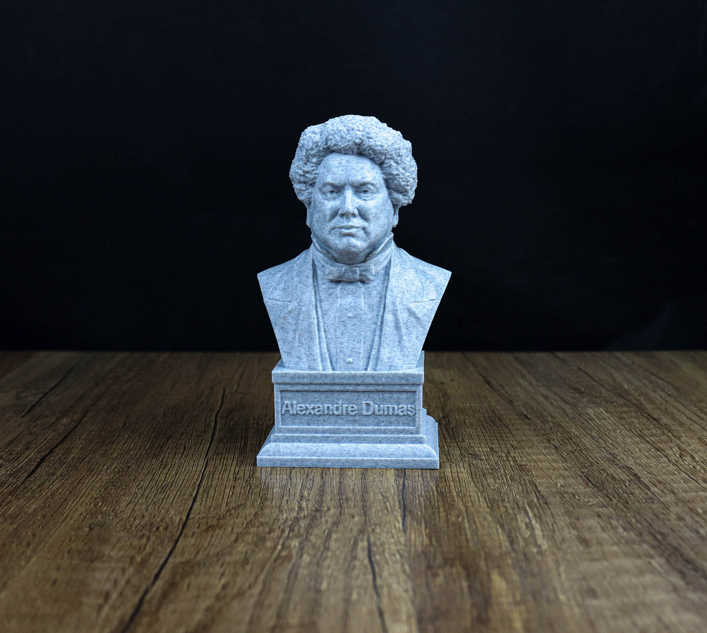 Alexander Dumas bust, French writer sculpture