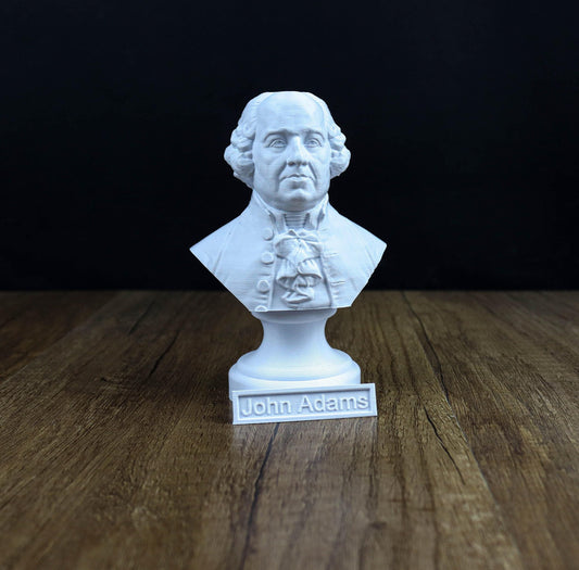 John Adams Bust, Founding Father Sculpture, Second President of the United States Statue