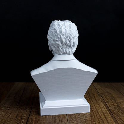 Anton Chekhov Bust, Russian Writer Sculpture, Bookshelf Decor for Literature Lovers