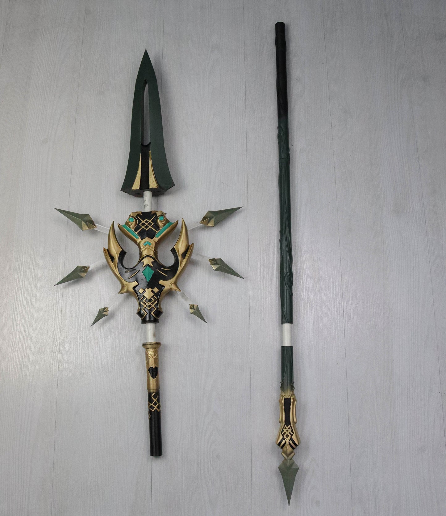 Genshin Impact, DIY KIT (unpainted) Primordial Jade Spear, Xiao Lance Full Scale Prop for Cosplay/Display