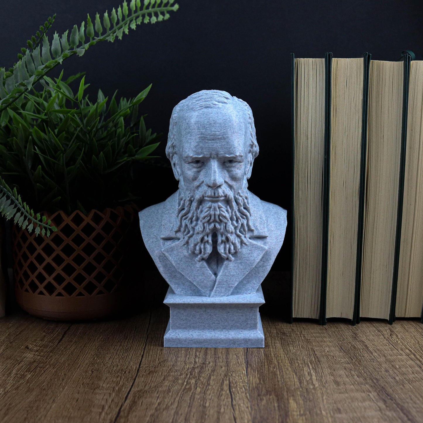 Fyodor Dostoevsky Bust, Russian Novelist Statue, Gift for Poetry