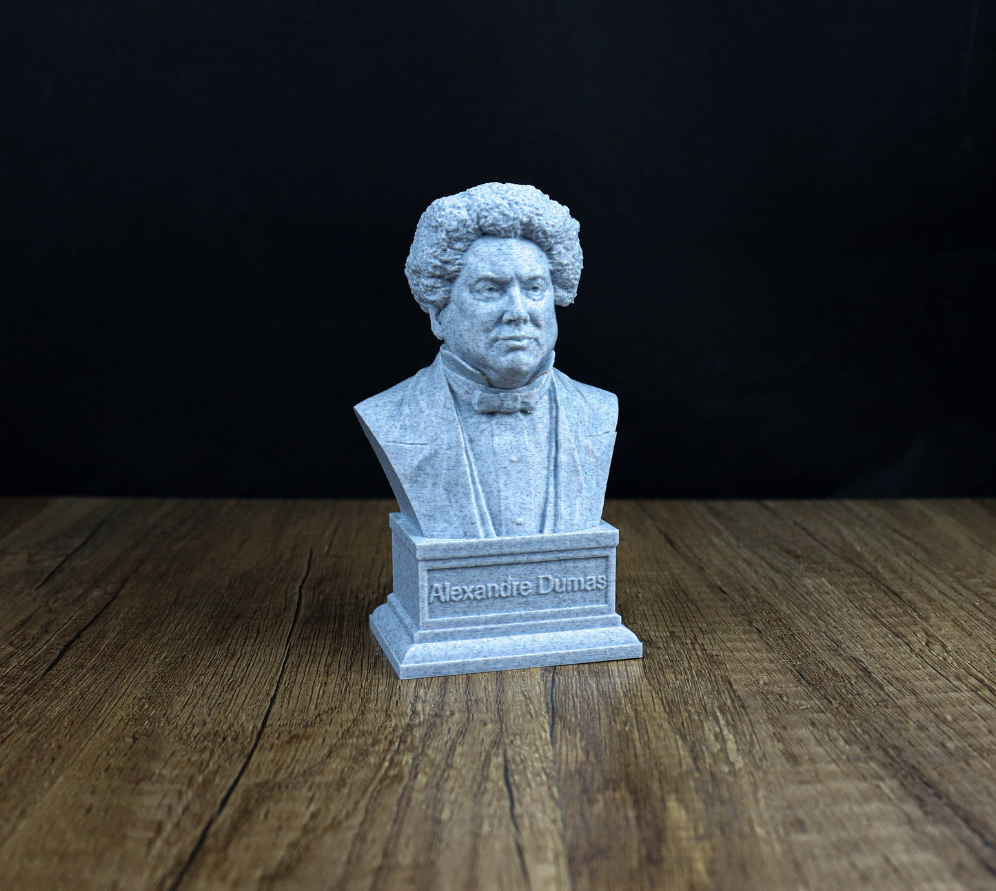 Alexander Dumas bust, French writer sculpture