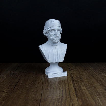 Donatello Bust, Famous Italian Sculptor of the Renaissance Period, Bookshelf Decor