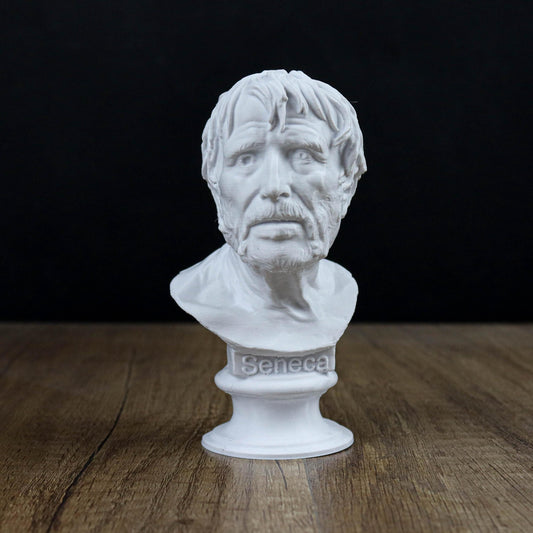 Seneca Bust, Roman Stoic and Philosopher Sculpture