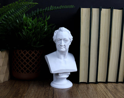 Goethe Bust, Johann Wolfgang von Goethe Sculpture, Romantic Era Poet Statue