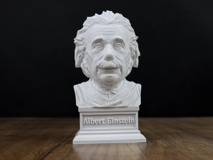 Albert Einstein Bust, German Physicist and Mathematician Desktop Statue