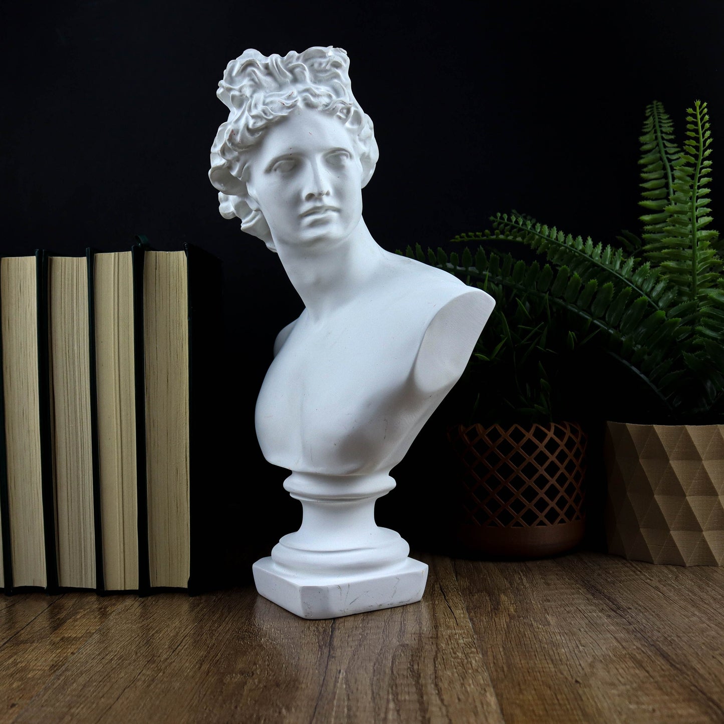 Apollo Belvedere Sculpture,30cm God of Music and Arts Bust, Sun God Decor