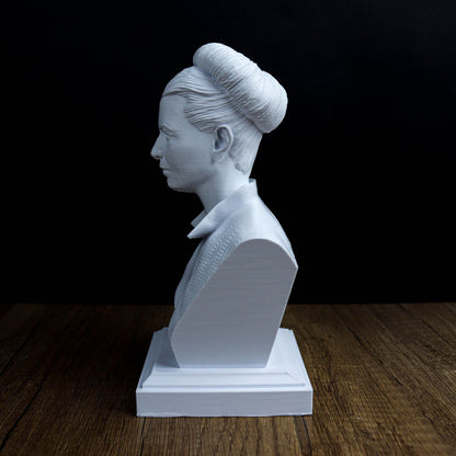 Simone de Beauvoir Bust, French Philosopher, Feminist Icon Statue for Bookshelf and Home Decor