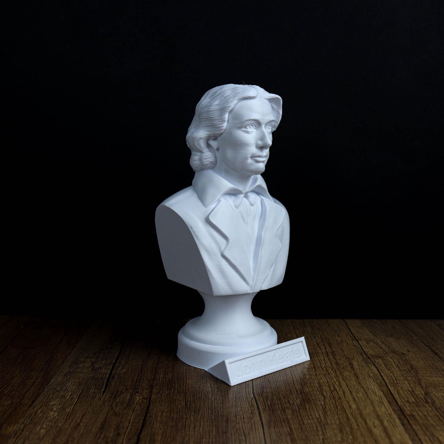 John Keats Bust, Romantic Poet Sculpture, Literary Bookshelf Decor, Gift for Poetry Lovers