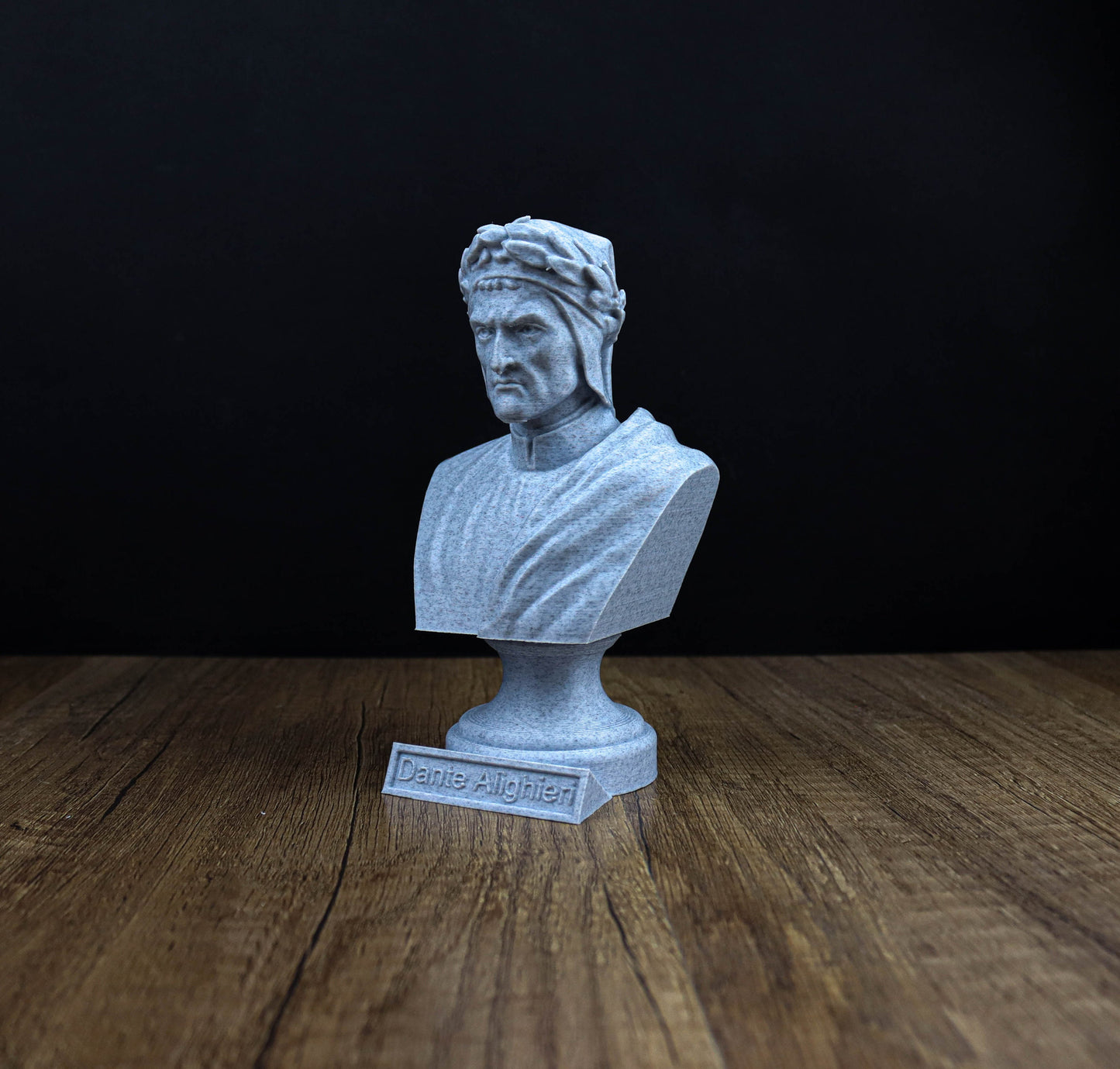 Dante Alighieri Bust, Italian Poet Sculpture Active