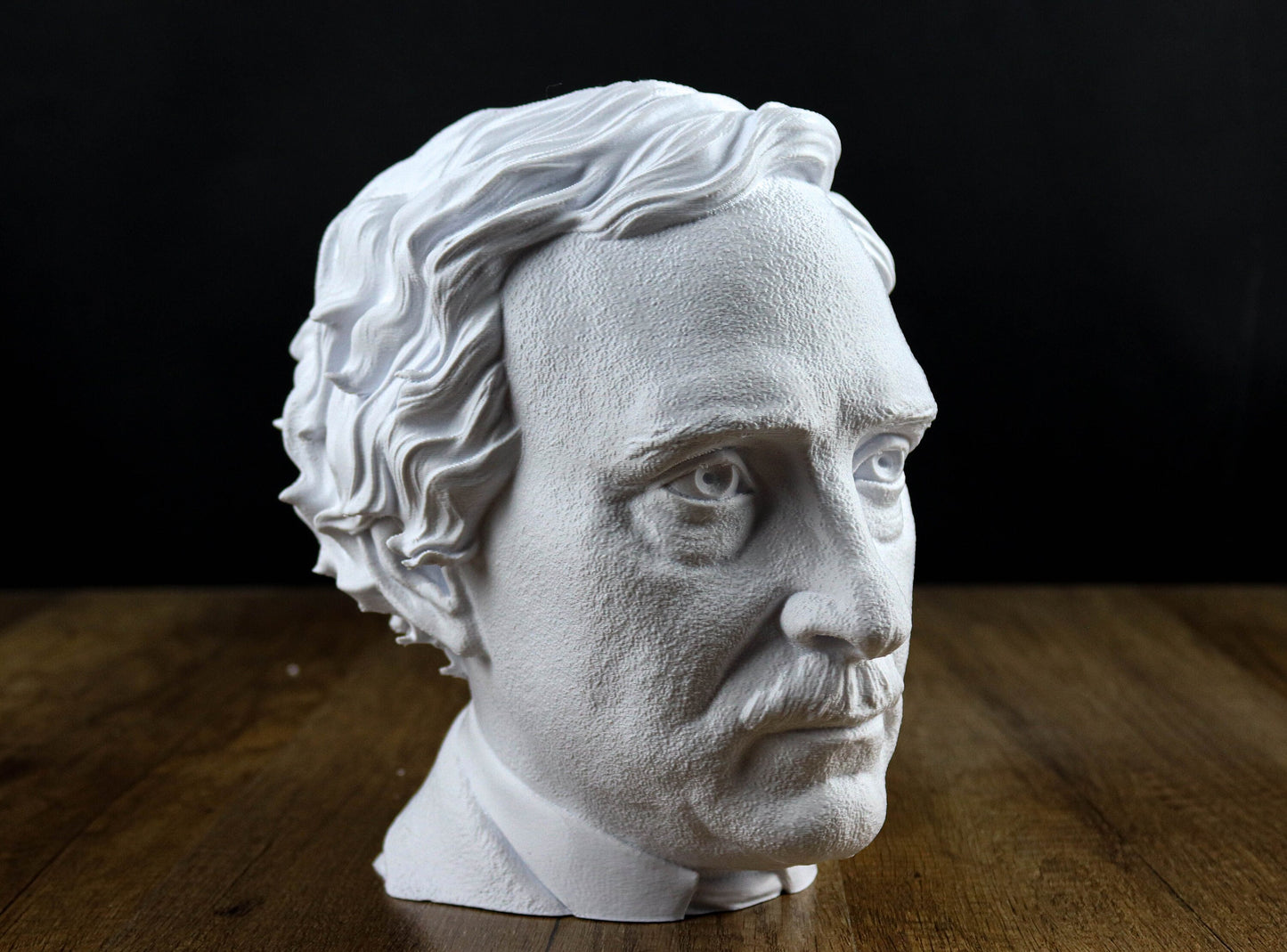 Edgar Allan Poe Bust, Headphone Holder Decoration of the American Writer, Poet