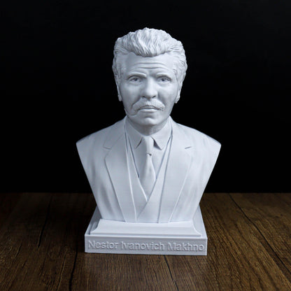 Nestor Ivanovych Makhno Bust, Ukrainian  Revolutionary Anarchist Leader Statue, Home & Bookshelf Decor, Gift for History Enthusiasts