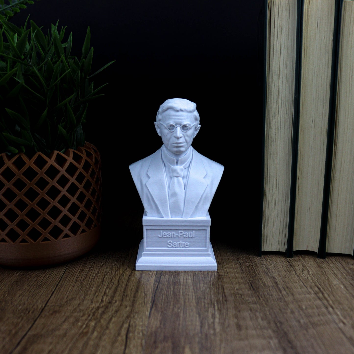 Jean Paul Sartre Bust: Existentialist Philosopher Sculpture