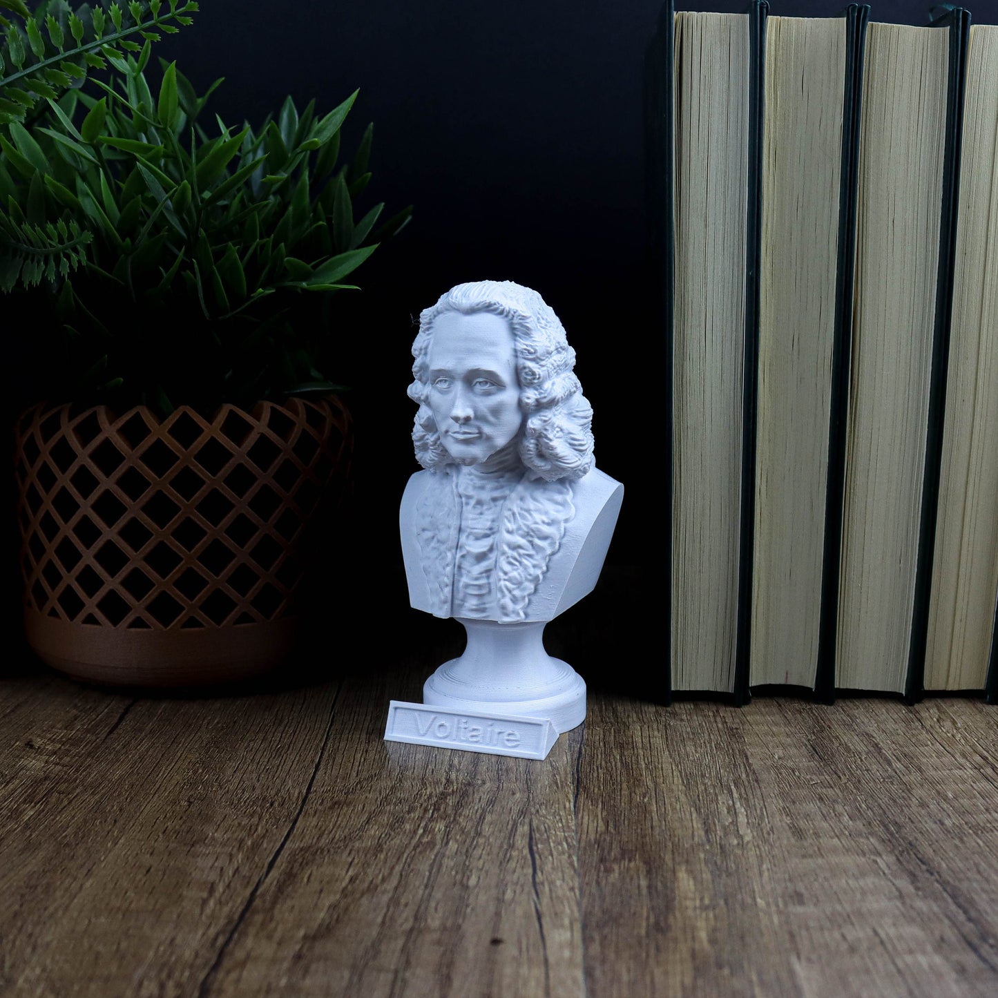 Voltaire Bust, French Enlightenment Writer Sculpture, Philosopher Historian Statue