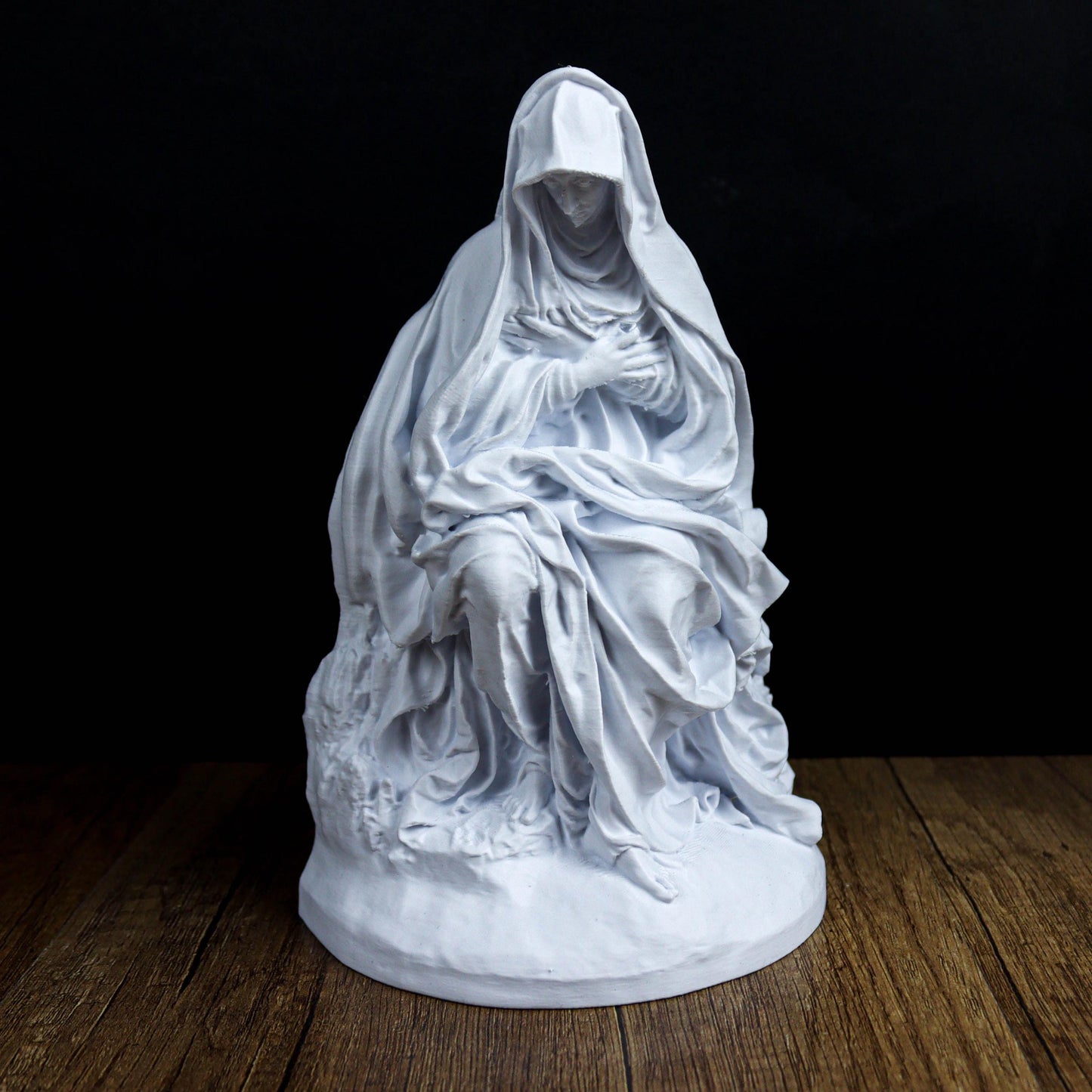 Seated Virgin Mary Bust, Religious Statue, Catholic Home Decor, Christian Gift