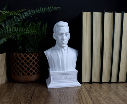 Jerome David Salinger Bust, J D Salinger Statue, Catcher in the Rye Author Sculpture
