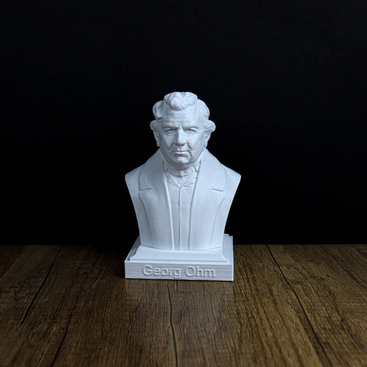 Georg Ohm Bust, German Physicist and Mathematician Statue,
