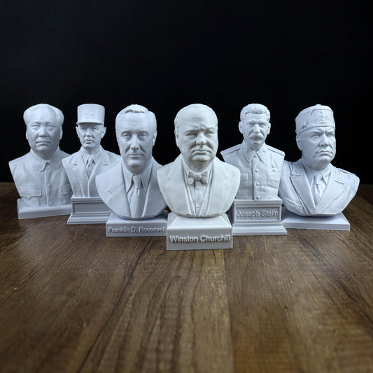 Word War II Value Pack Collection: Winston Churchill, Franklin Roosevelt, Charles de Gaulle, Joseph Stalin, Benito Mussolini, Mao Zedong