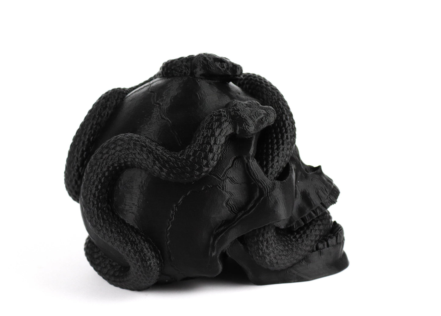 Skull and Snake Headphone Holder, Headset Stand, Bust, Sculpture, Decoration