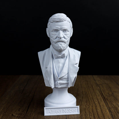 Alfred Nobel Bust, Inventor of Dynamite Statue, Nobel Prize Founder Sculpture