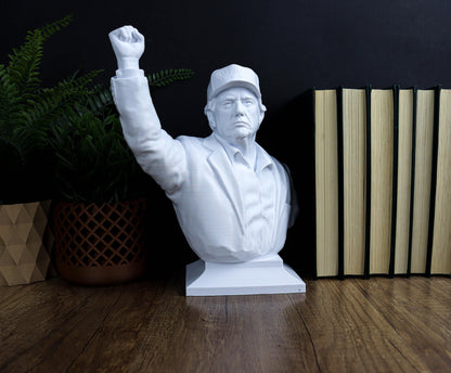 Donald Trump Bust, 45th American President Sculpture, Trump Fight Statue
