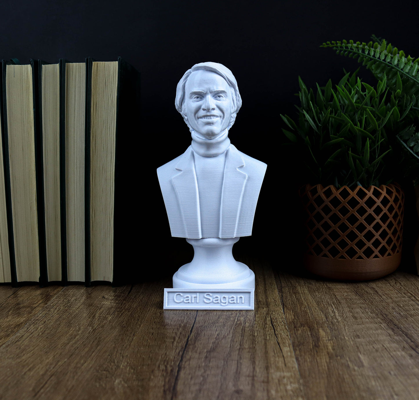 Carl Sagan Bust, American Astronomer Sculpture, Cosmologist Author Statue