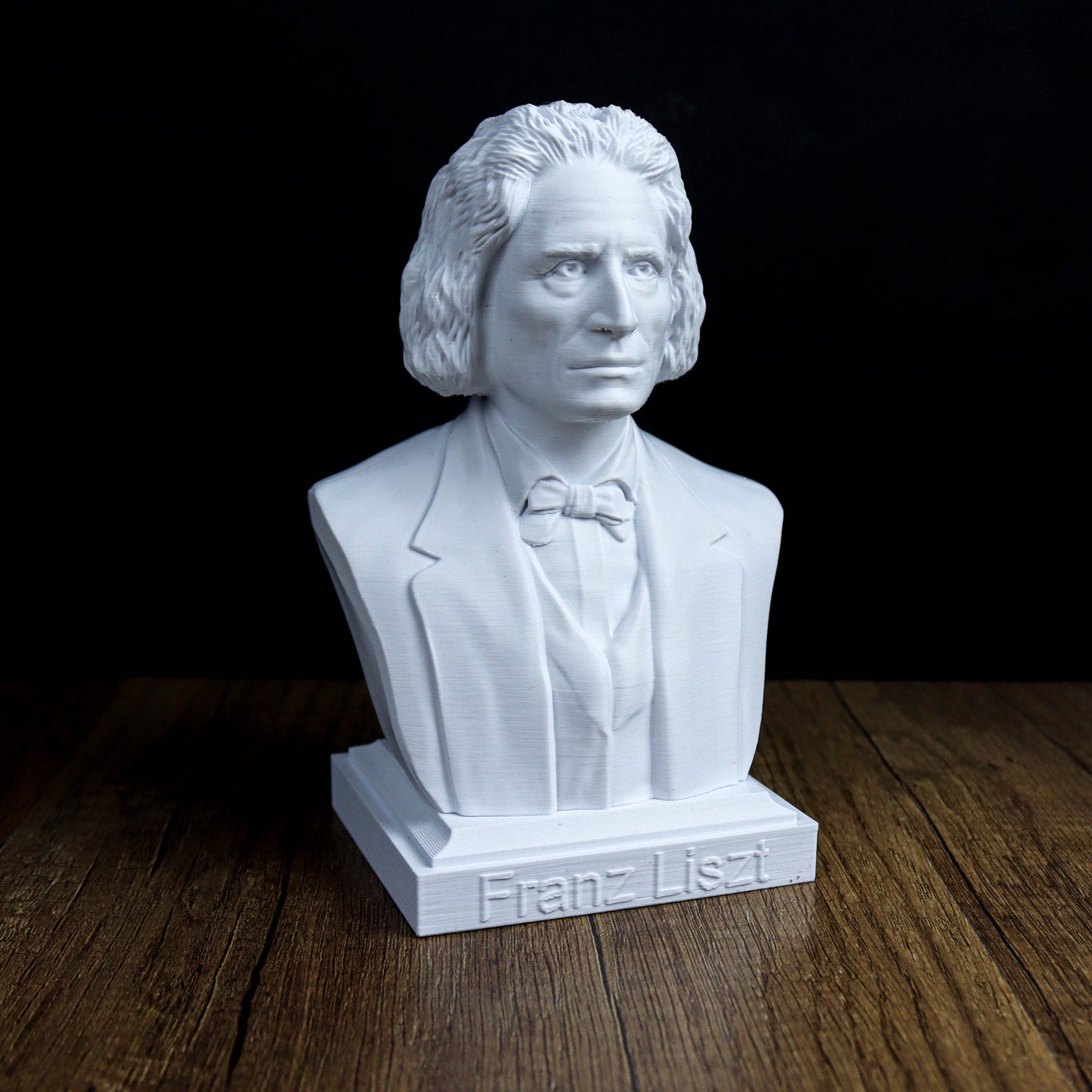 Franz Liszt Bust, Romantic Composer Sculpture for Bookshelf or Music Room Decor