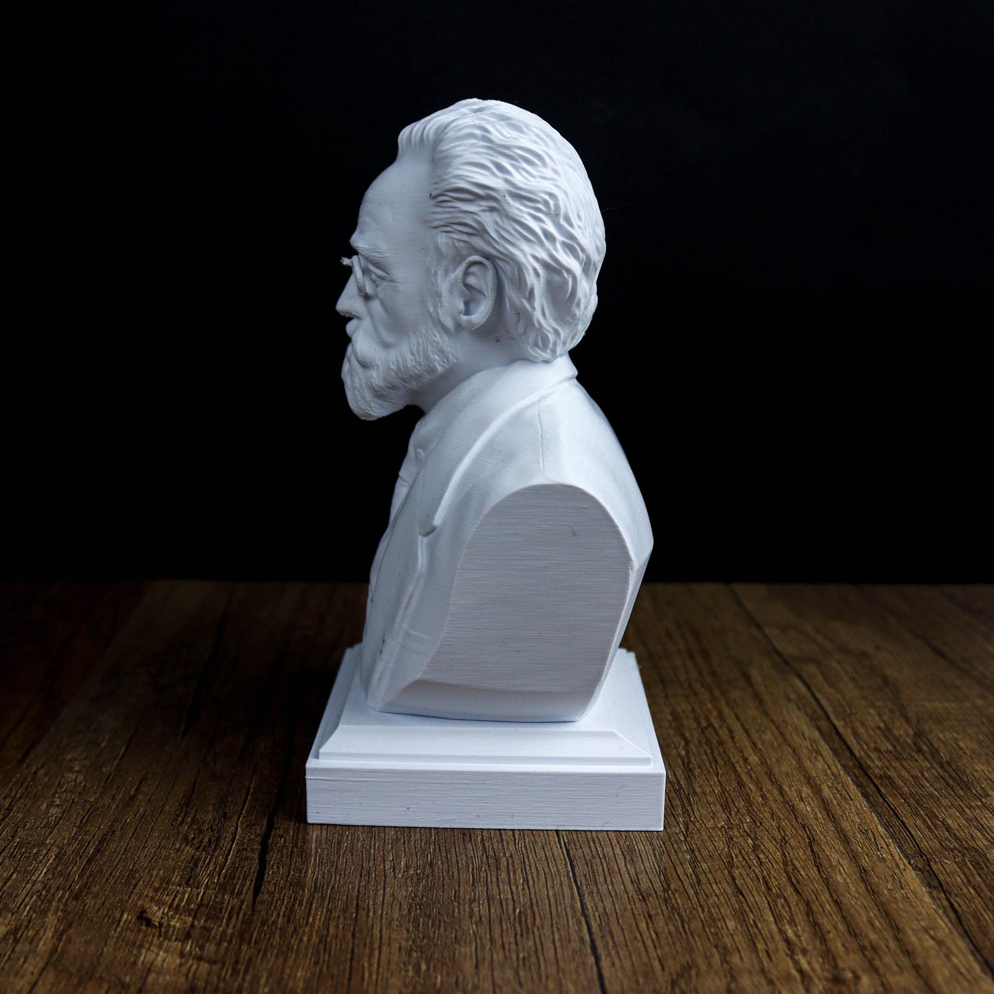 Émile Zola Bust, French Literary Figure Sculpture, Bookshelf and Home Decor Gift