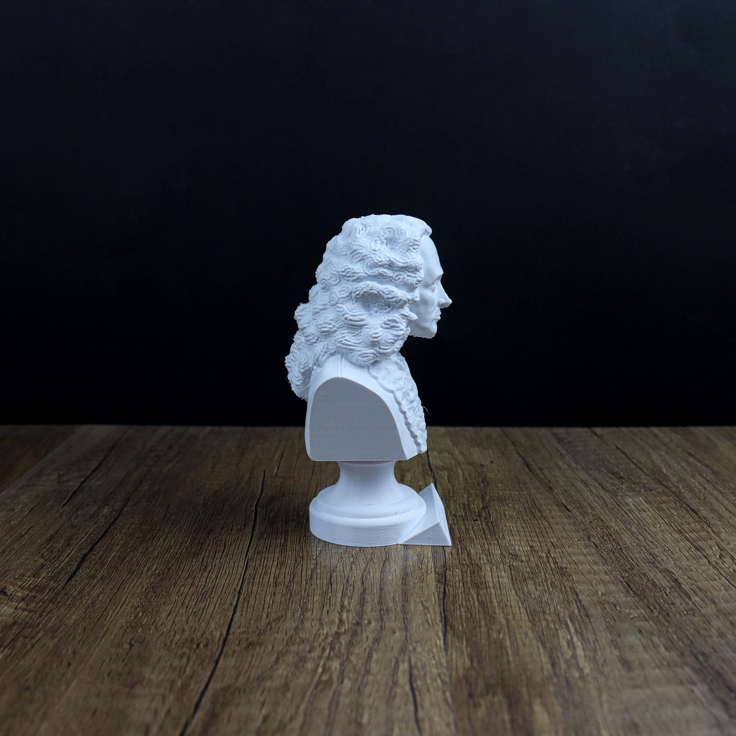 Voltaire Bust, French Enlightenment Writer Sculpture, Philosopher Historian Statue
