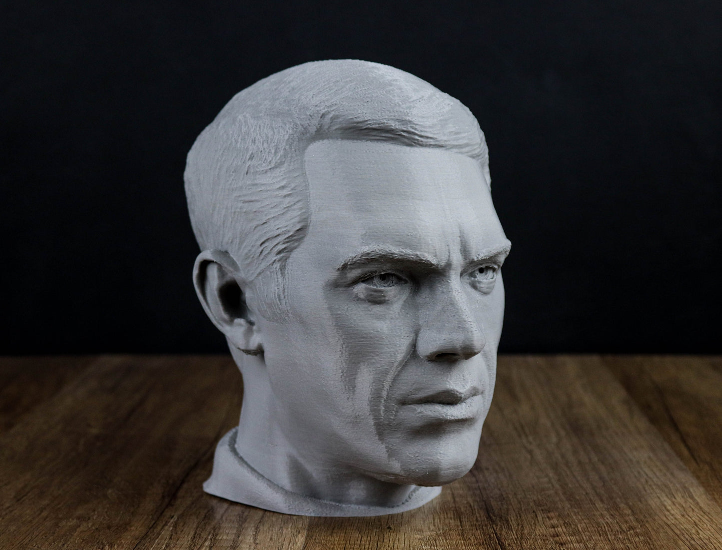 Steve McQueen Headphone Holder Bust, Headset Stand Figure, Room Decoration